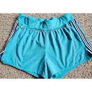 Avia Aqua Blue Athletic Workout Shorts Women Size Small (4-6) Biker Lined Shorts